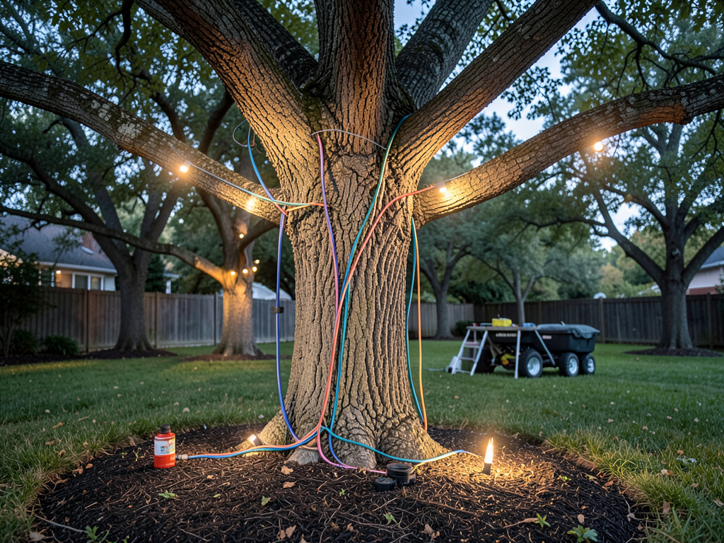 How to professionally light the specimen trees in